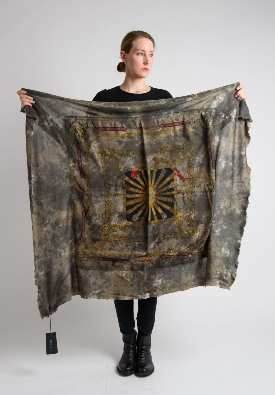 Avant Toi Painterly-Print Panelled Cashmere-Silk Scarf - ShopStyle Scarves  & Wraps