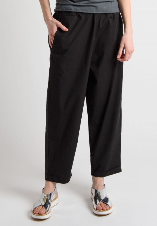 Labo.Art Cotton Pull-On Pants in Black	