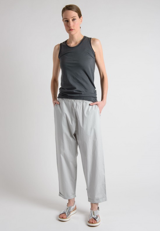 Labo.Art Cotton Pull-On Pants in Light Grey	