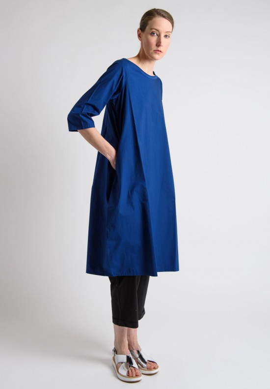 Labo.Art Cotton 3/4 Sleeve Dress in Blue	
