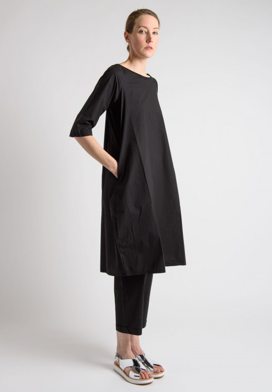 Labo.Art Cotton 3/4 Sleeve Dress in Black	