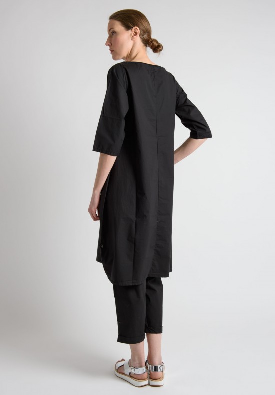 Labo.Art Cotton 3/4 Sleeve Dress in Black	
