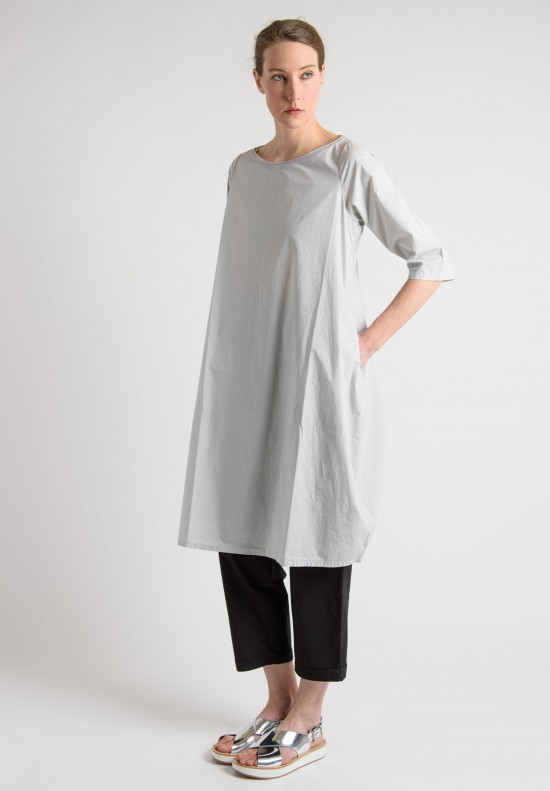 Labo.Art Cotton 3/4 Sleeve Dress in Light Grey	