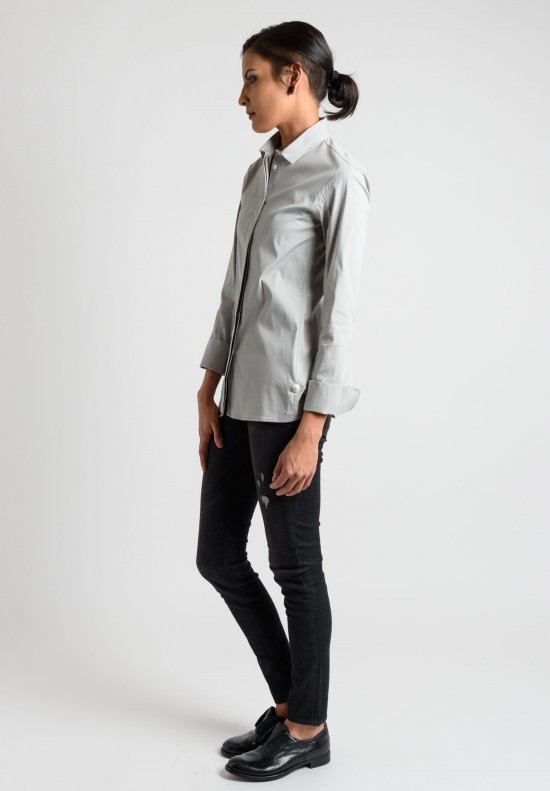 Lareida Long Sleeve Placket Shirt in Grey	