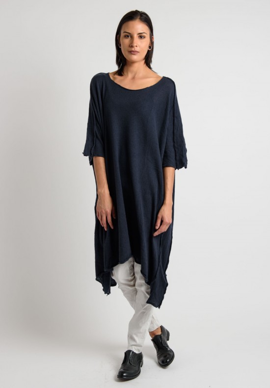 Rundholz Cashmere Short Sleeve Dress in Dark Navy | Santa Fe Dry Goods ...