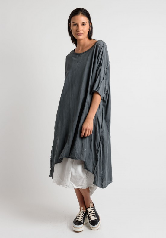 Rundholz Dip Cotton Short Sleeve Dress in Grey | Santa Fe Dry Goods ...