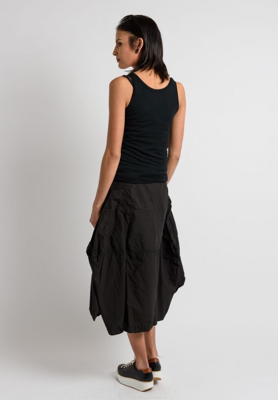 Rundholz Dip Cotton Pocket Tulip Skirt in Black | Santa Fe Dry Goods ...