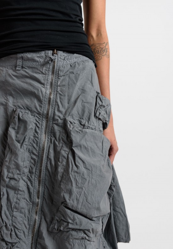 Rundholz Dip Cotton Pocket Tulip Skirt in Grey