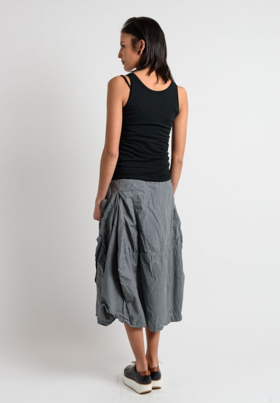 Rundholz Dip Cotton Pocket Tulip Skirt in Grey