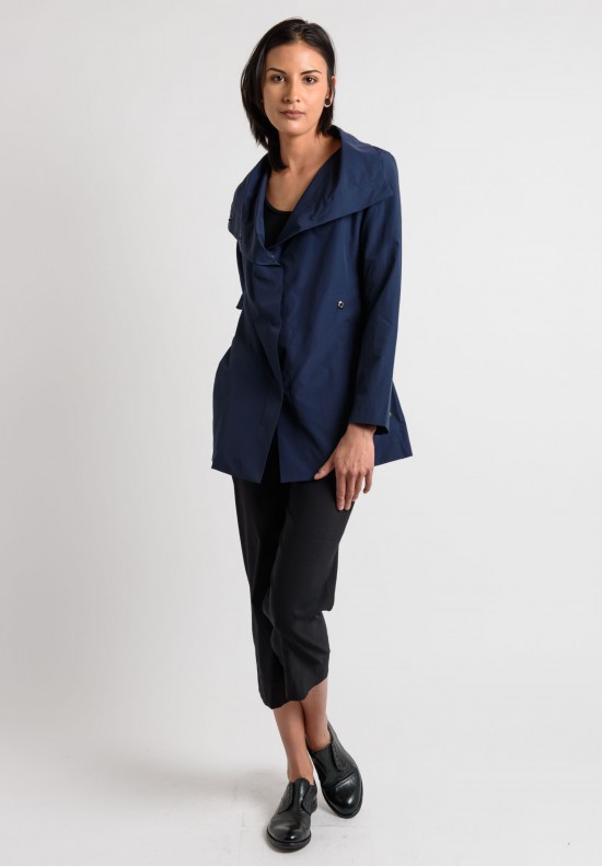 Peter O. Mahler Cowl Neck Jacket in Navy