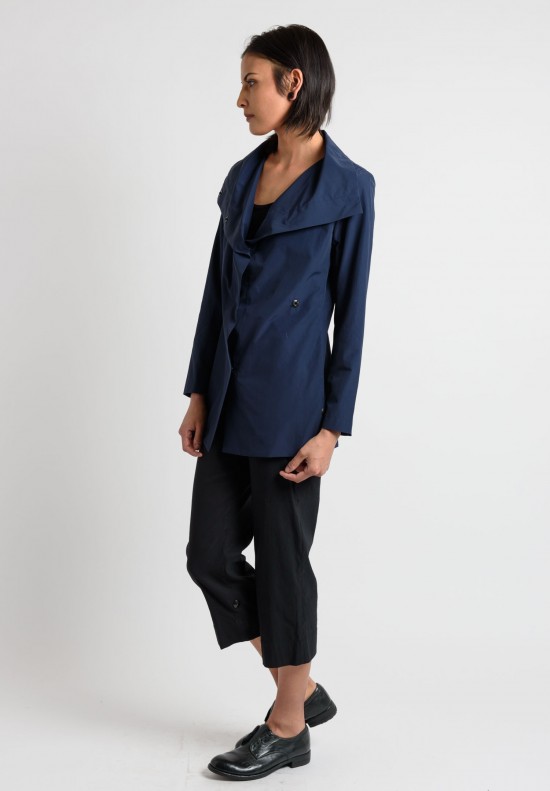 Peter O. Mahler Cowl Neck Jacket in Navy
