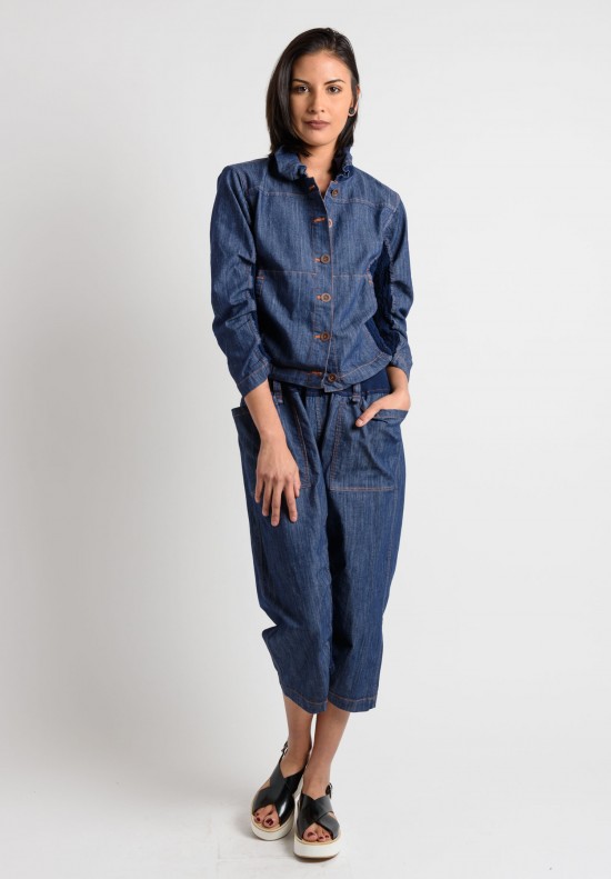 Issey Miyake Cauliflower Long Sleeve Denim Jacket