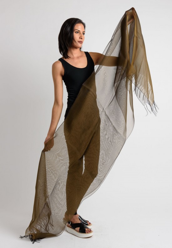 Issey Miyake Double Layer Shawl in Gold