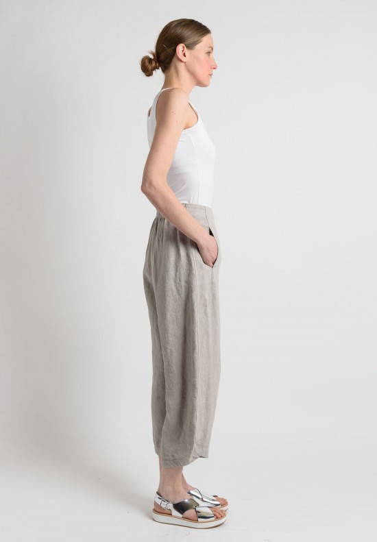 Oska Linen Wide Rounded Pants in Beige | Santa Fe Dry Goods . Workshop ...