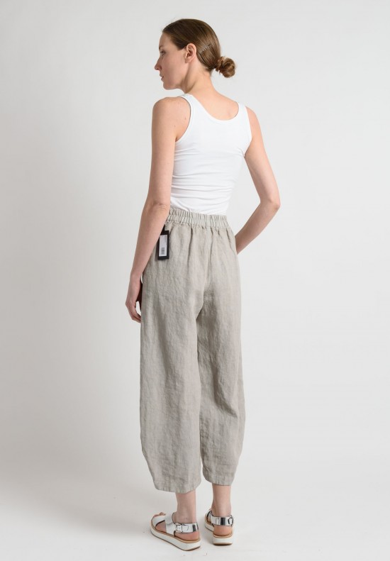 Oska Linen Wide Rounded Pants in Beige | Santa Fe Dry Goods . Workshop ...