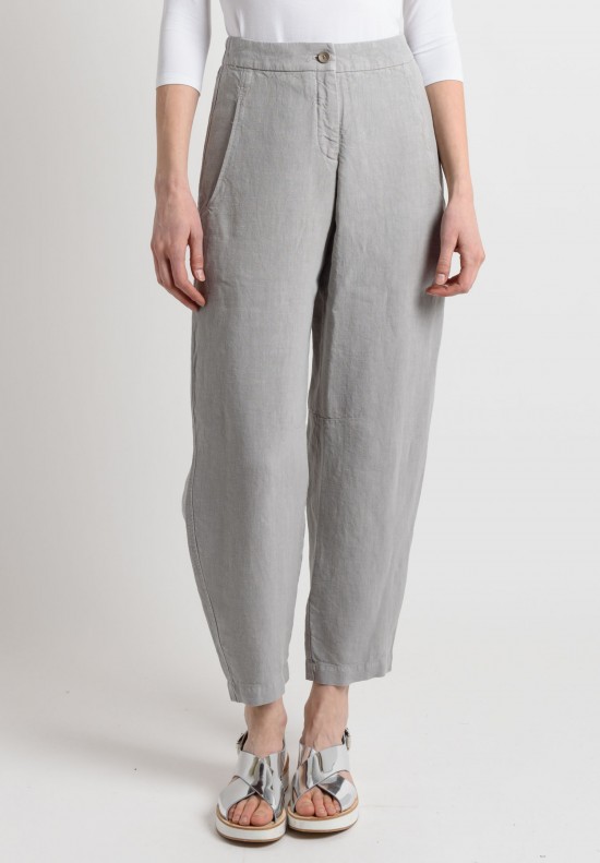 Oska Linen Tapered Relaxed Pants in Grey | Santa Fe Dry Goods ...