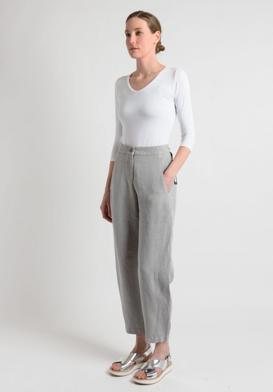 Oska Linen Tapered Relaxed Pants in Grey | Santa Fe Dry Goods ...