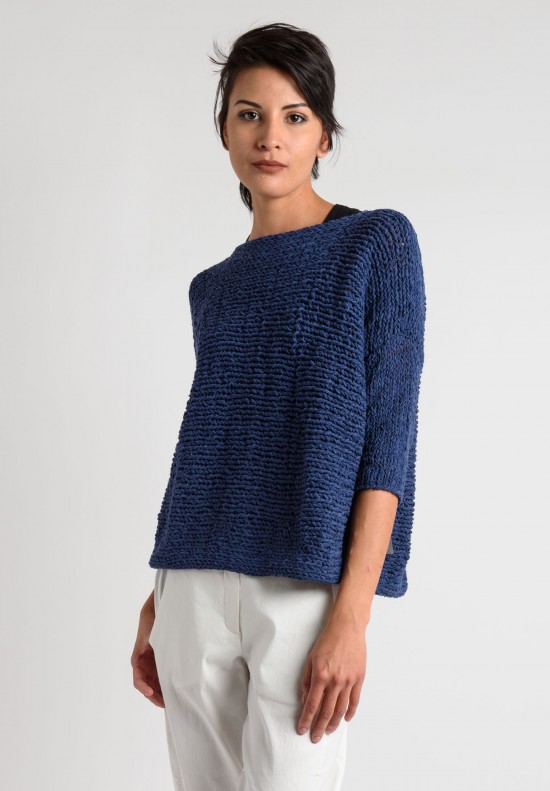 Annette Görtz Long Sleeve Loose Knit Sweater in Indigo | Santa Fe Dry ...