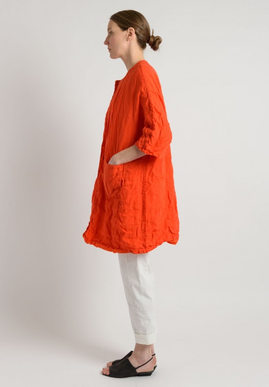 Daniela Gregis Long Jacket in Orange	