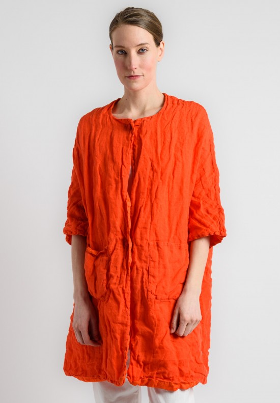 Daniela Gregis Long Jacket in Orange	