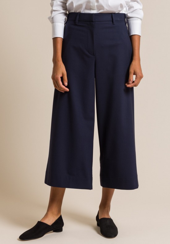 Brunello Cucinelli Cropped Culottes in Navy