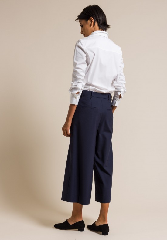 Brunello Cucinelli Cropped Culottes in Navy