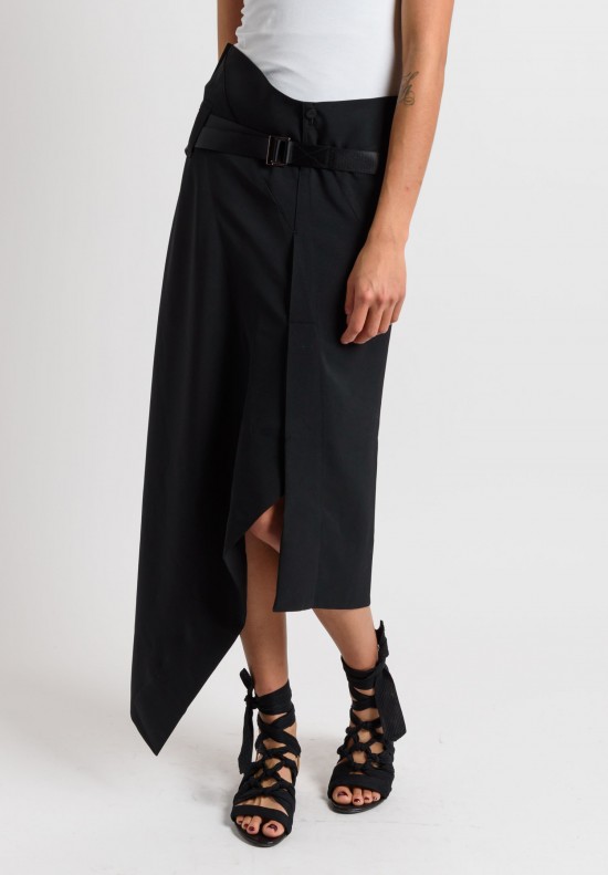 【sale】ISSEY MIYAKE ブラックニットスカート アシンメトリー sale】ISSEY MIYAKE ブラックニットスカート アシンメトリー