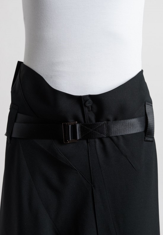 Issey Miyake 132 5. Belted Asymmetrical Skirt in Black | Santa Fe