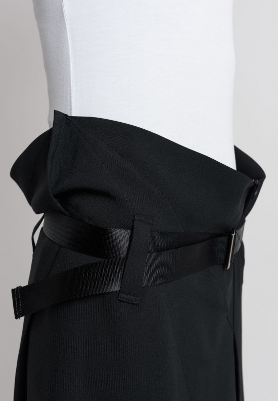 Issey Miyake 132 5. Belted Asymmetrical Skirt in Black | Santa Fe
