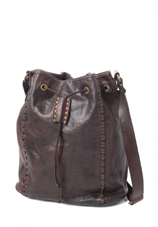 Campomaggi Draw String Bucket Bag in Dark Brown | Santa Fe Dry Goods ...