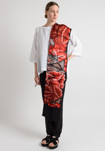 Pineda Covalin Silk Istmo Long Scarf in Red	