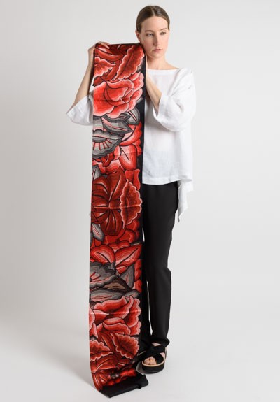 Pineda Covalin Silk Istmo Long Scarf in Red	