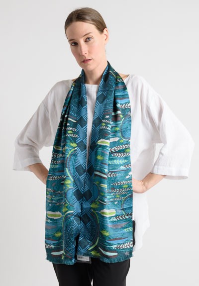 Pineda Covalin Silk Istmo Long Scarf in Black	