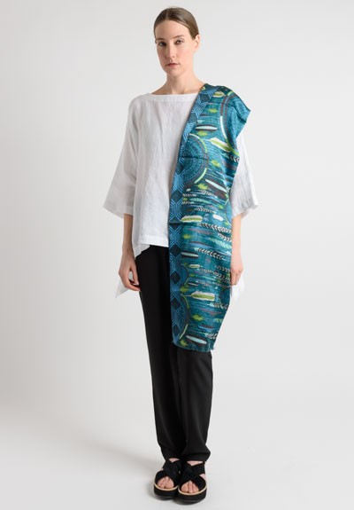 Pineda Covalin Silk Istmo Long Scarf in Black	