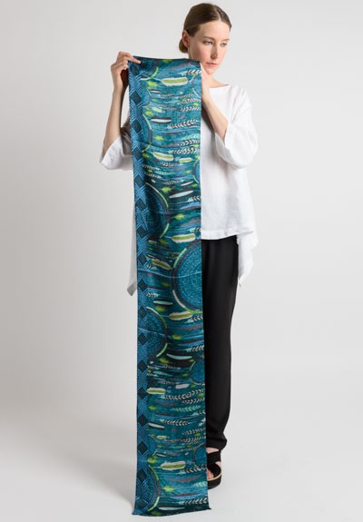 Pineda Covalin Silk Istmo Long Scarf in Black	