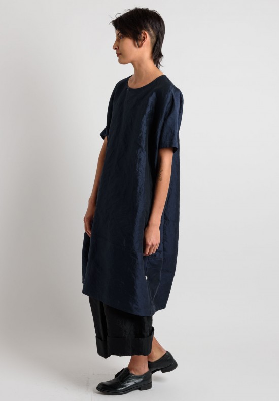 Rundholz Oversized Tulip Dress in Dark Navy	