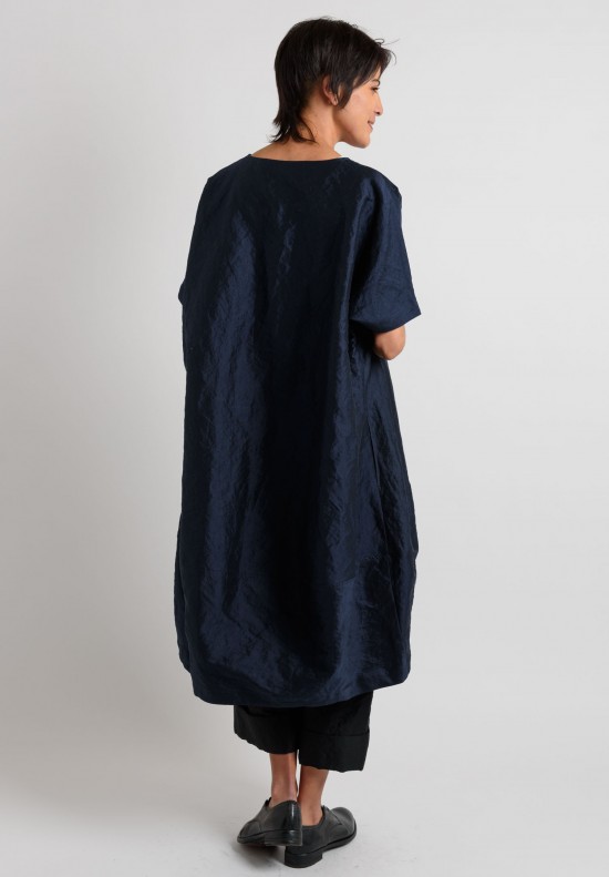 Rundholz Oversized Tulip Dress in Dark Navy	