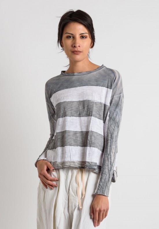 Gilda Midani Cotton Trapeze Tee in Grey	