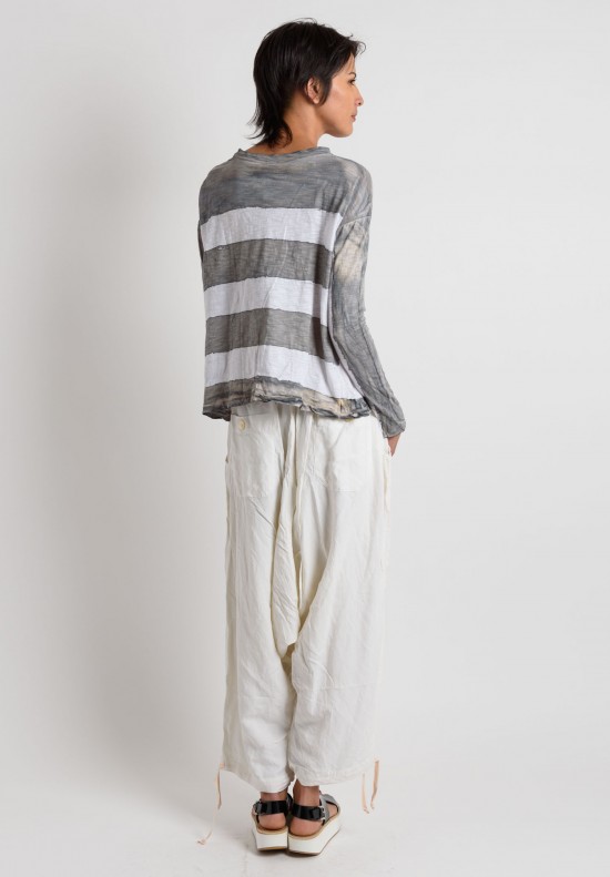 Gilda Midani Cotton Trapeze Tee in Grey	