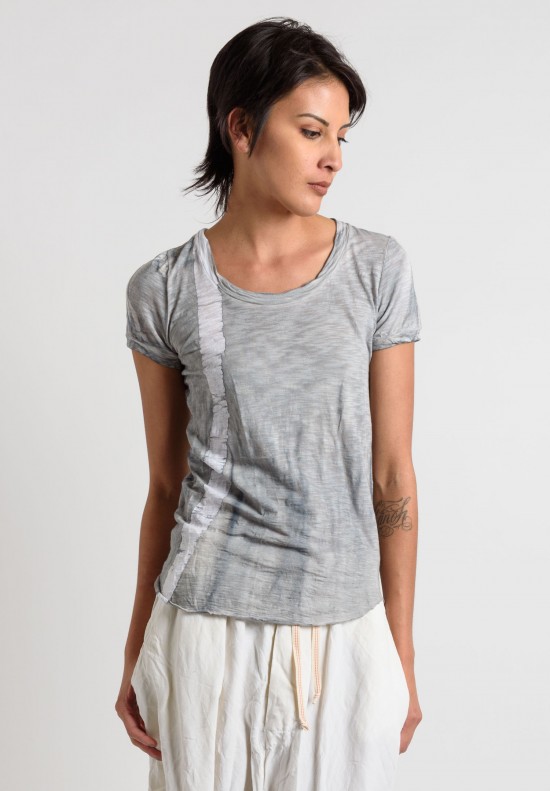 Gilda Midani Cotton Fitted Tee in Grey	