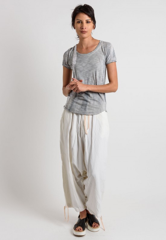 Gilda Midani Cotton Fitted Tee in Grey	