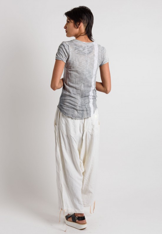 Gilda Midani Cotton Fitted Tee in Grey	