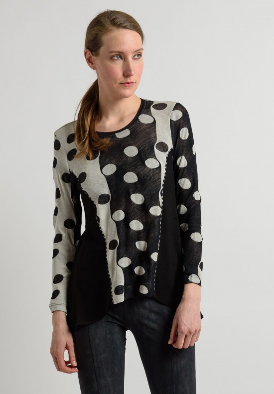 Yoshi Yoshi Polka Dot Top in Black | Santa Fe Dry Goods . Workshop ...