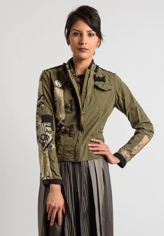 Share Spirit Waist Jacket in Military Green	