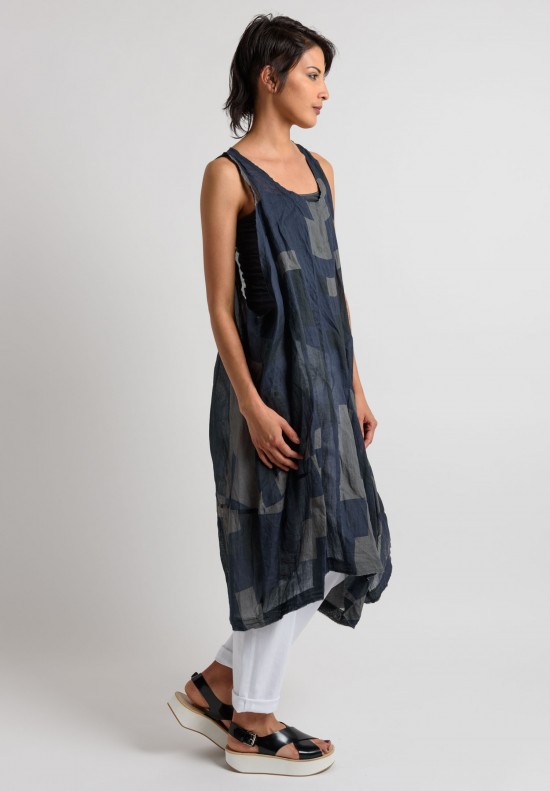 Rundholz Ramie Sheer Tank Dress in Dark Navy | Santa Fe Dry Goods ...