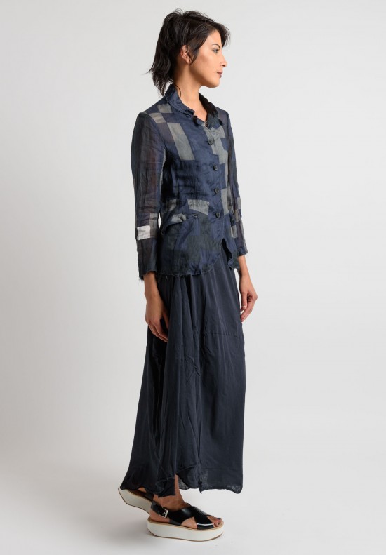 Rundholz Ramie Sheer Jacket in Dark Navy	