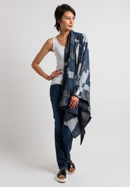 Rundholz Double Sided Scarf in Navy	