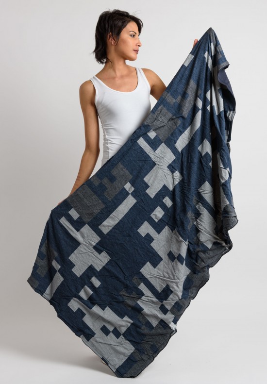 Rundholz Double Sided Scarf in Navy	