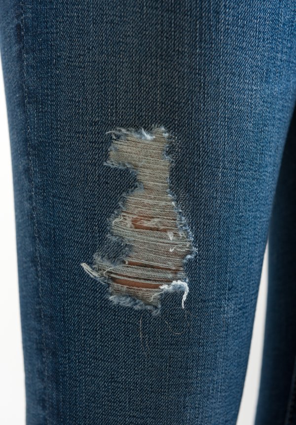 AG Super Skinny Distressed Jeans in Medium Blue	