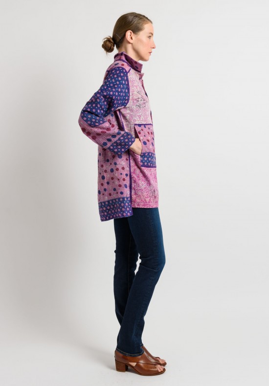 Mieko Mintz Reversible Shirt Jacket in Violet/Lavender
